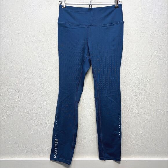Peloton X Shape Leggings Blue size S Women Spellout Logo - Picture 1 of 8